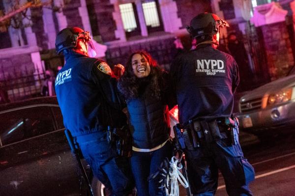 Protesters were arrested at CUNY's City College campus in April after setting up an 