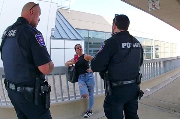 Tiffany Gomas and police.