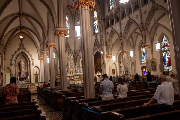 The main area of St. Mary Star of the Sea church wher<em></em>e people go to pray was found to have safe air after the state tested it, according to the church. 