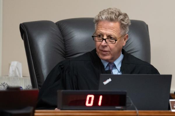 Second District Judge John C. Judge speaking during a court hearing for Bryan Kohberger, accused of killing four University of Idaho students, in Latah County District Court, ID, Sept. 13, 2023