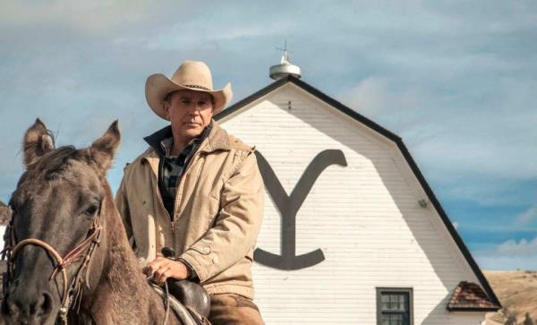 Kevin Costner on a horse. 