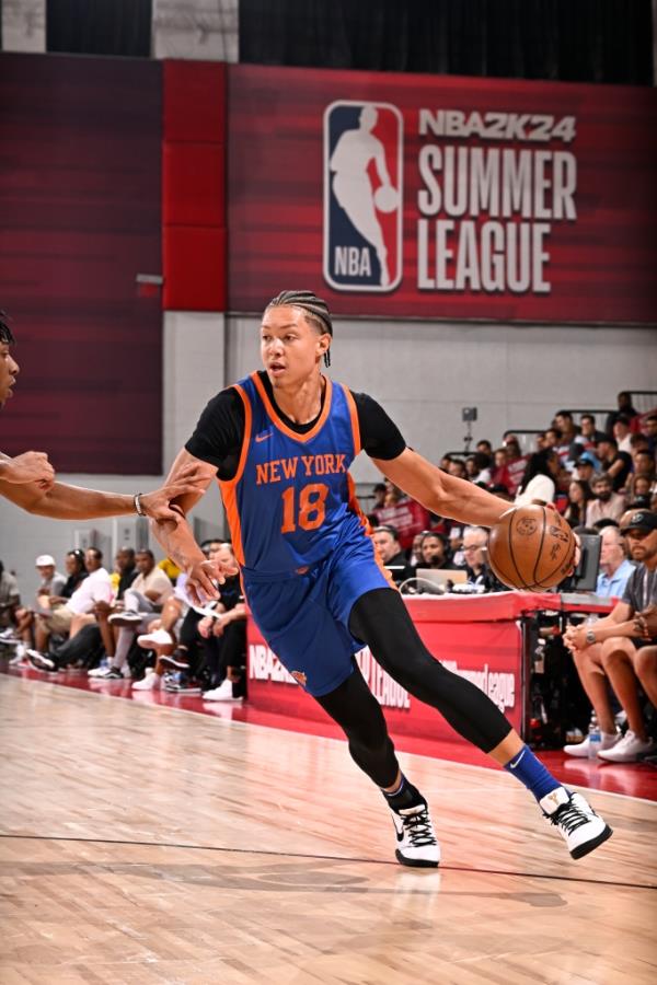 Isaiah Roby handles the ball during the 2023 NBA Las Vegas Summer League.