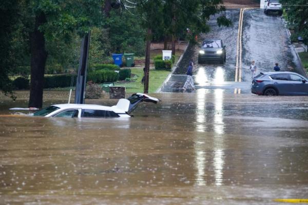 Peachtree Creek is at its third-highest recorded level, Van Dillen notes. 
