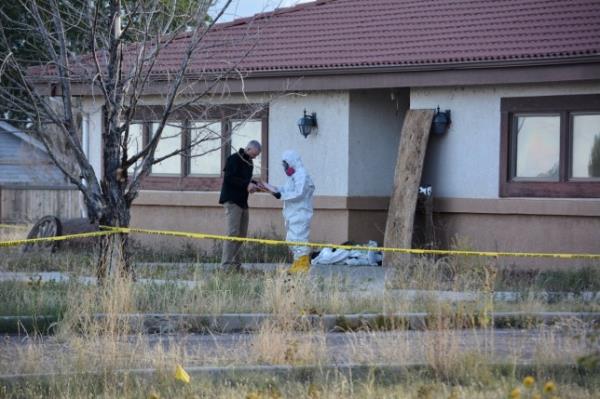 Local and Federal investigators survey a funeral home in Penrose Colorado that co<em></em>ntains over 100 decomposed human bodies. Pictured: law enforcement officials survey a funeral home in Colorado that co<em></em>ntains over 100 sets of human remains. Ref: SPL9954433 061023 NON-EXCLUSIVE Picture by: SplashNews.com Splash News and Pictures USA: 310-525-5808 UK: 020 8126 1009 eamteam@shutterstock.com World Rights,
