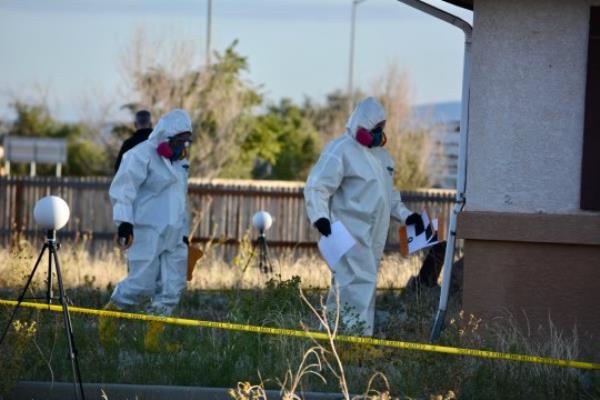 Local and Federal investigators survey a funeral home in Penrose Colorado that co<em></em>ntains over 100 decomposed human bodies. Pictured: law enforcement officials survey a funeral home in Colorado that co<em></em>ntains over 100 sets of human remains. Ref: SPL9954433 061023 NON-EXCLUSIVE Picture by: SplashNews.com Splash News and Pictures USA: 310-525-5808 UK: 020 8126 1009 eamteam@shutterstock.com World Rights,