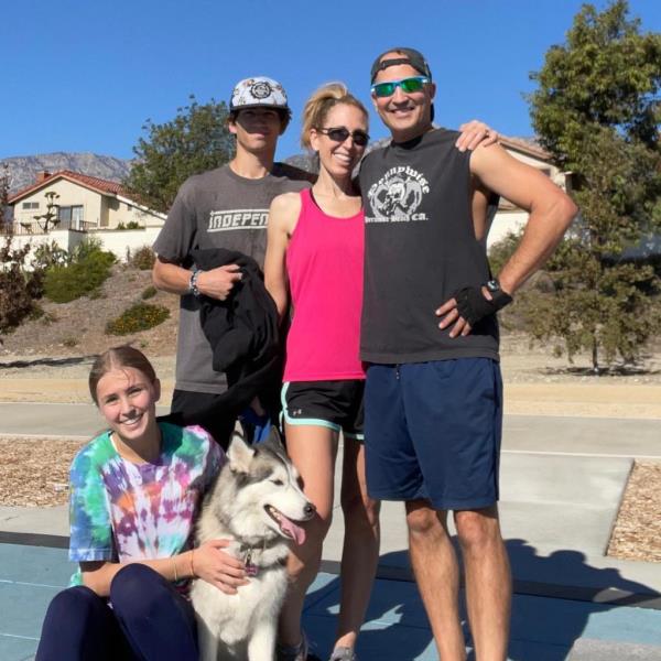 Emily Gold with her family.