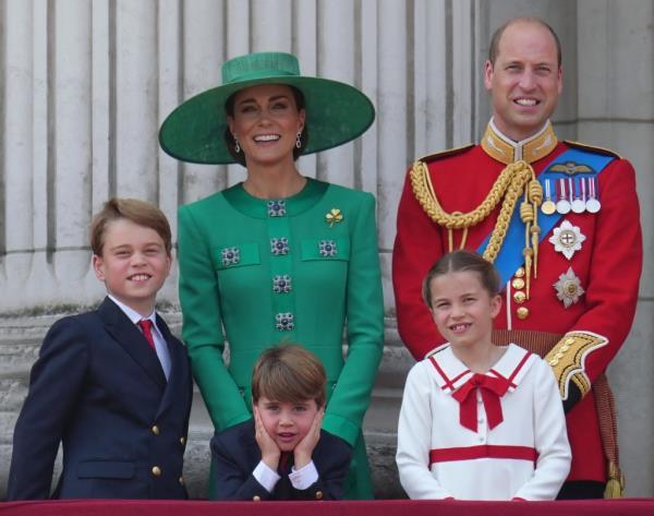 Members of the Royal Family attend Trooping the Colour at Buckingham Palace, London, UK, on the 17th June 2023.