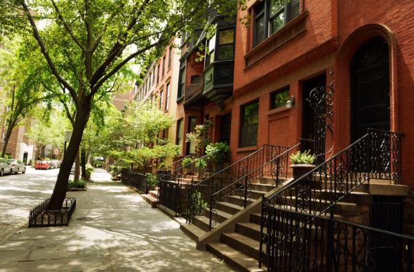 Brownstone on streets
