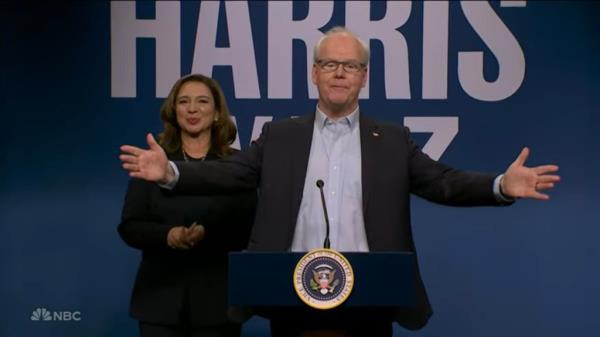 Comedian Jim Gaffigan made a surprise cameo as Minnesota Gov. Tim Walz.