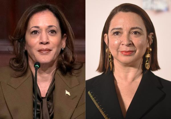 Vice President Kamala Harris, left, and Maya Rudolph.