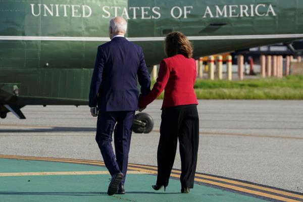 Biden, 81, reunited with Pelosi, 83, when he touched down at San Francisco Internatio<em></em>nal Airport Wednesday.