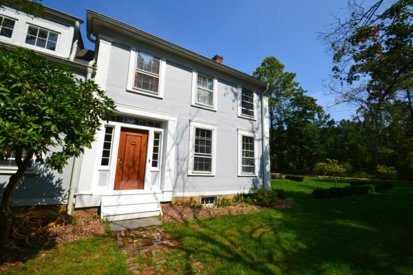 Exterior of the historic New Jersey farmhouse. 