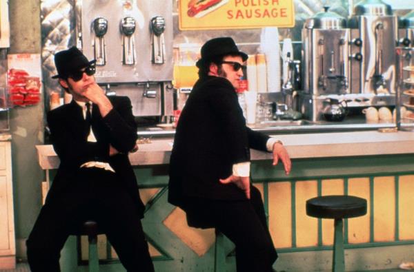 Dan Aykroyd and John Belushi in 