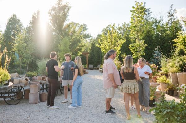Friends at Black Shed, a lush gardening boutique and bar in Stockton, NJ. 