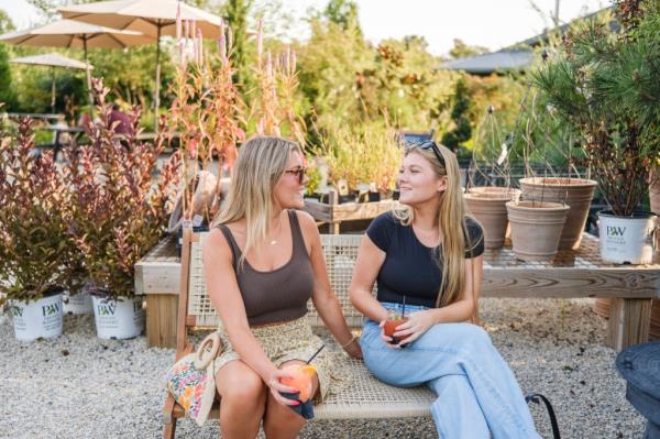 Friends at Black Shed, a lush garden boutique and bar in Stockton, NJ.