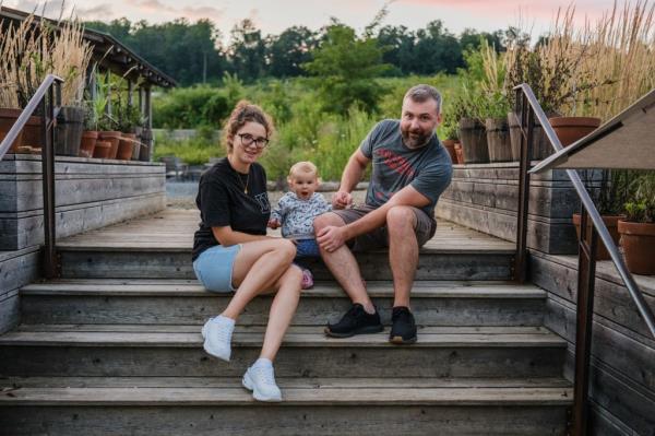 Tetiana 24, Mark 37, and Sophie 1 at The Ciderhouse at Iro<em></em>nbound Farm in Asbury, NJ.