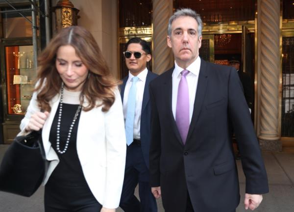 Michael Cohen leaving his apartment on Park Avenue in Manhattan for his second appearance 