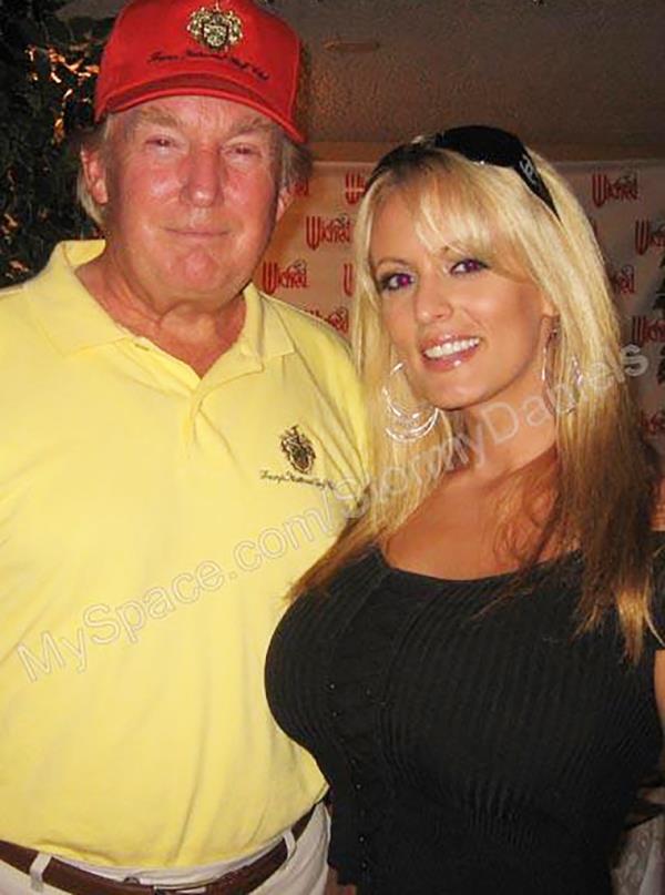 Trump and Stormy Daniels seen in 2006 photo.