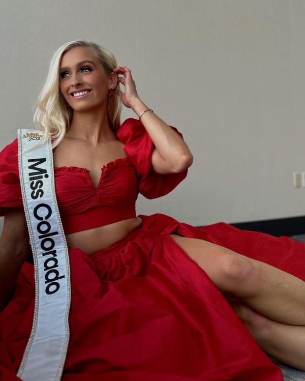 Madison Marsh posing as Miss Colorado