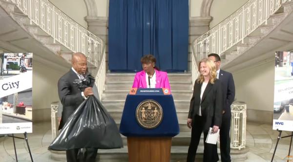 Mayor Eric Adams at presser