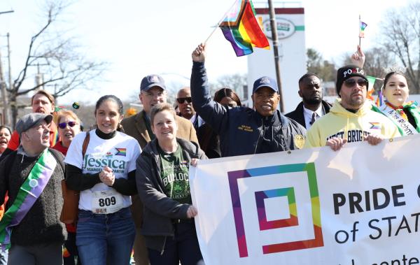 Staten Island St. Patrick's Parade stepped off at Hart Boulevard and traveled down Forest Avenue to Jewett Avenue. This year's grand marshal is Martin Crimmins. March 5, 2023. (Staten Island Advance/Jan Somma-Hammel)