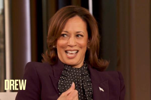 Drew Barrymore and Kamala Harris on 