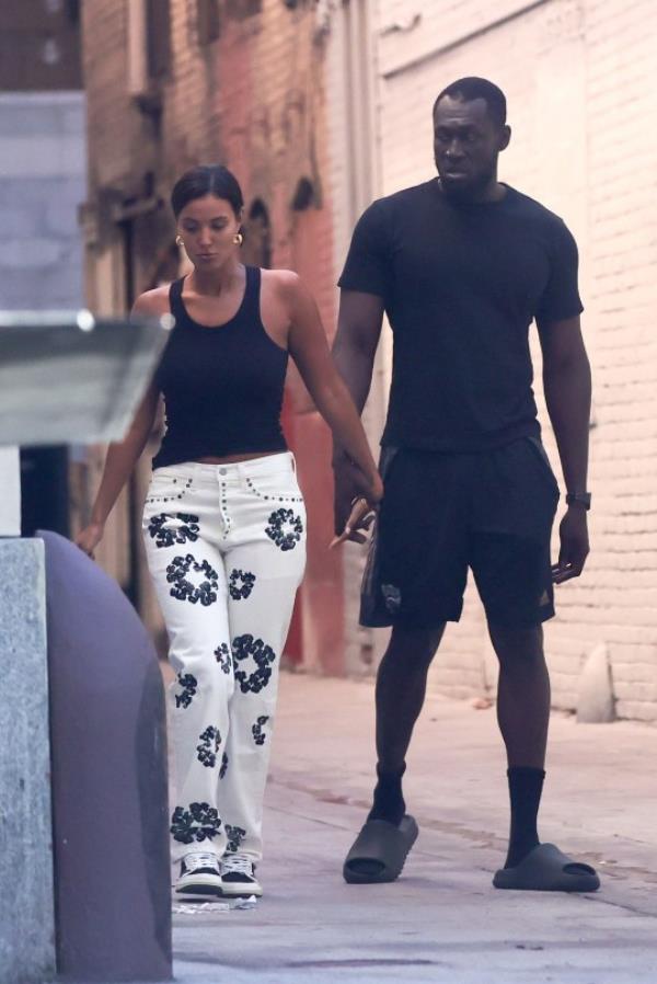 Maya Jama and Stormzy holding hands