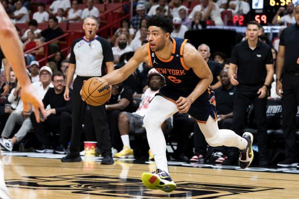 Quentin Grimes will remain in the Knicks' starling lineup to start the 2023-24 Nba<em></em>season.