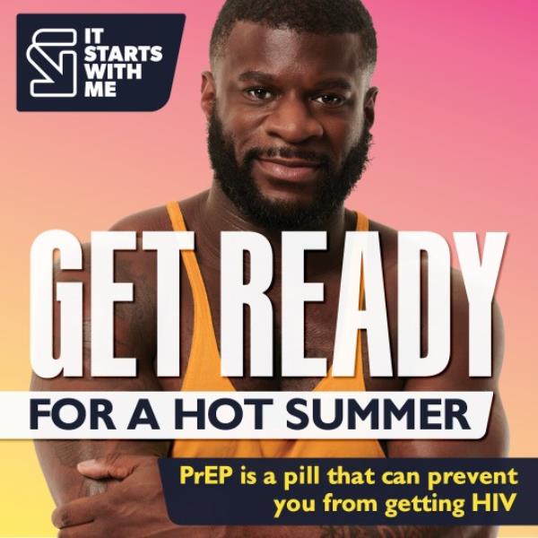 Darren Sho<em></em>neye as part of Terrence Higgins Trust's 'It Starts With Me' HIV campaign