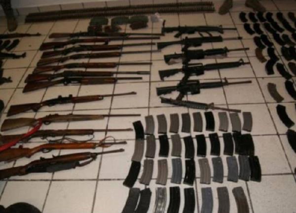 Stockpile of guns. 