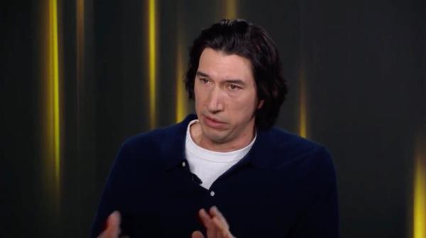 Adam Driver talking. 