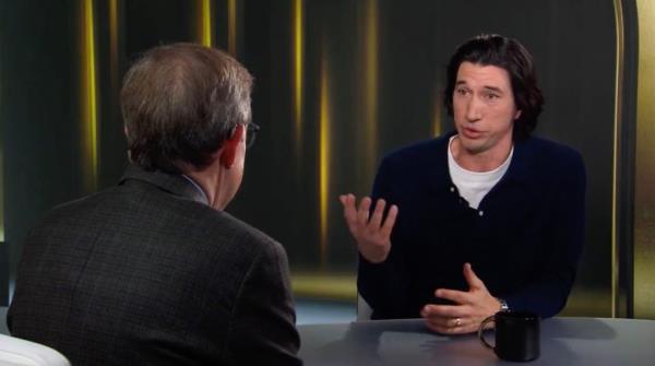 Adam Driver talking to Chris Wallace. 
