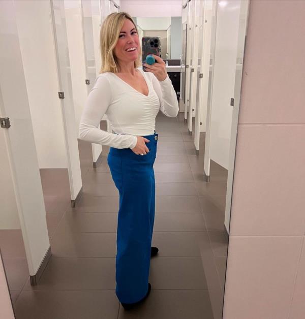 Crawford is seen posting a photo of herself at Twitter headquarters in San Francisco.