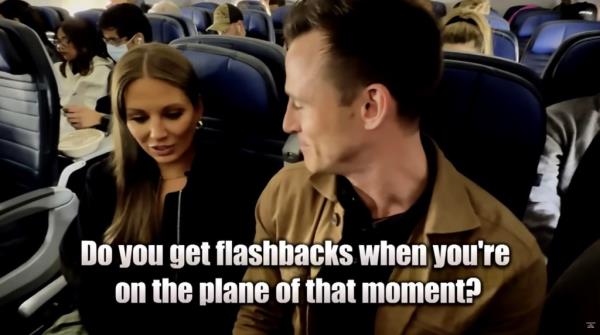 Tifffany Gomas on flight to NYC