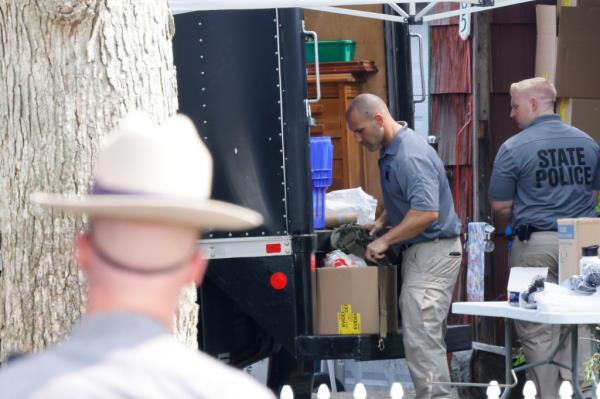 Police search of Rex Heuermann's home.
