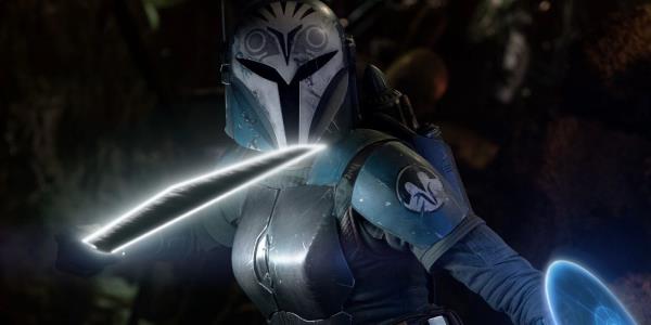 bo katan using the darksaber and shield