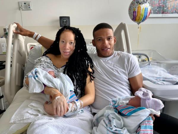 Ervin, 31, and his partner Scierra Blair, 32, their son Jr. and daughter A-ria 