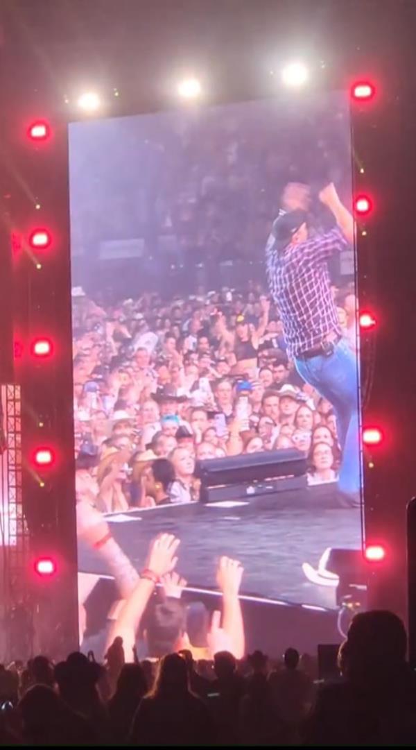 Luke Bryan at the Coast City Country Festival in Vancouver, Canada, on April 20.