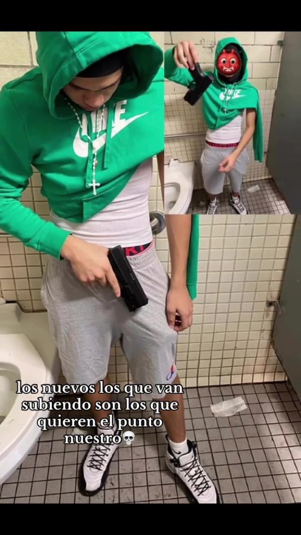 Gun-toting migrant teen.