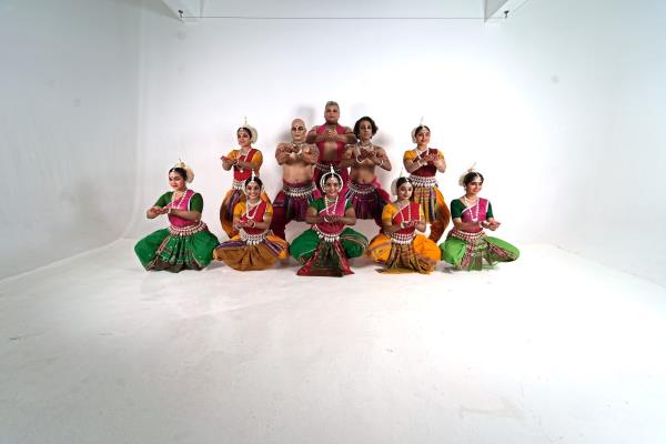 The main cast members of Call Of The Flute, an upcoming Kalpana Dance Theatre production set to play at the Temple of Fine Arts in Kuala Lumpur on Nov 25. Photo: Noveen Mannath 