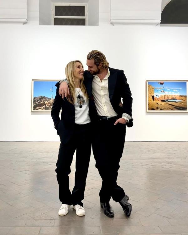 Aaron Taylor Johnson with his wife, Sam. 