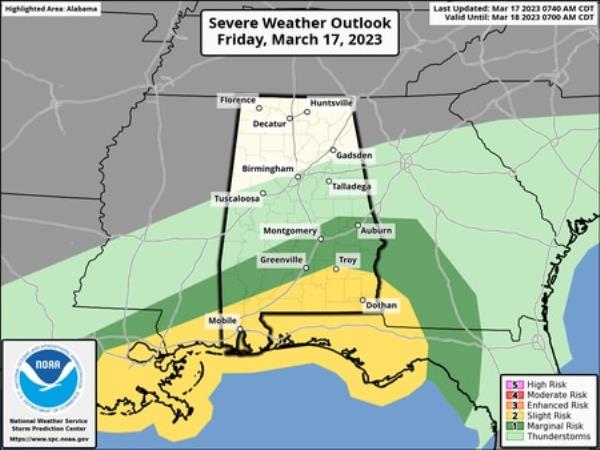 Friday severe weather outlook
