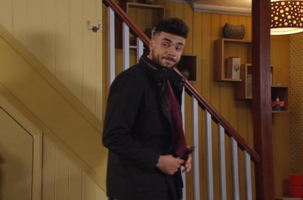 Nate looks sad in Emmerdale