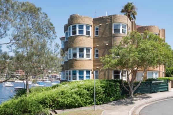 A circa 1930s art deco and ocean liner-style low-rise in North Sydney.