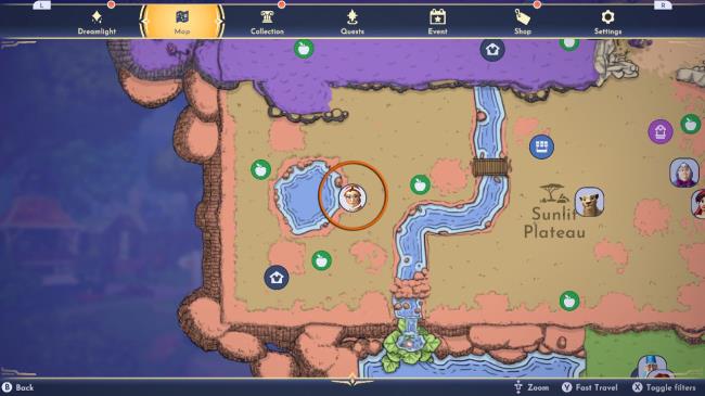 Dark Crystal location in Sunlit Plateau in Disney Dreamlight Valley