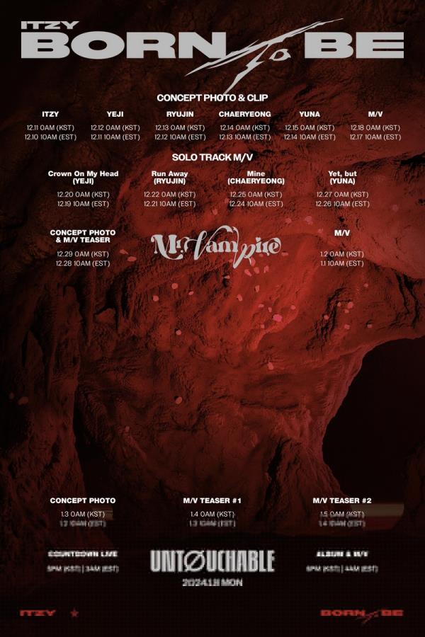 A promotio<em></em>nal image, provided by JYP Entertainment, for K-pop girl group ITZY's new album, 