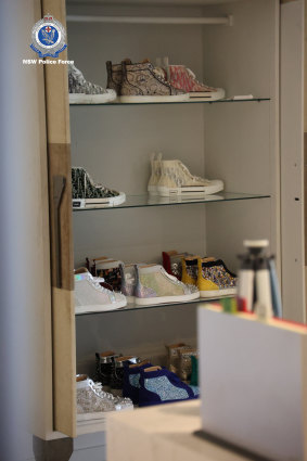 Police found a designer sneaker collection, worth thousands of dollars, at the Gold Coast apartment wher<em></em>e they arrested Eddie Hayson. 