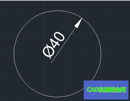 CAD2021直径标注时只有一个箭头