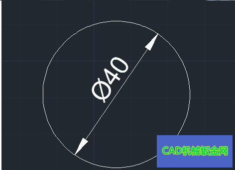 CAD2021直径标注时只有一个箭头
